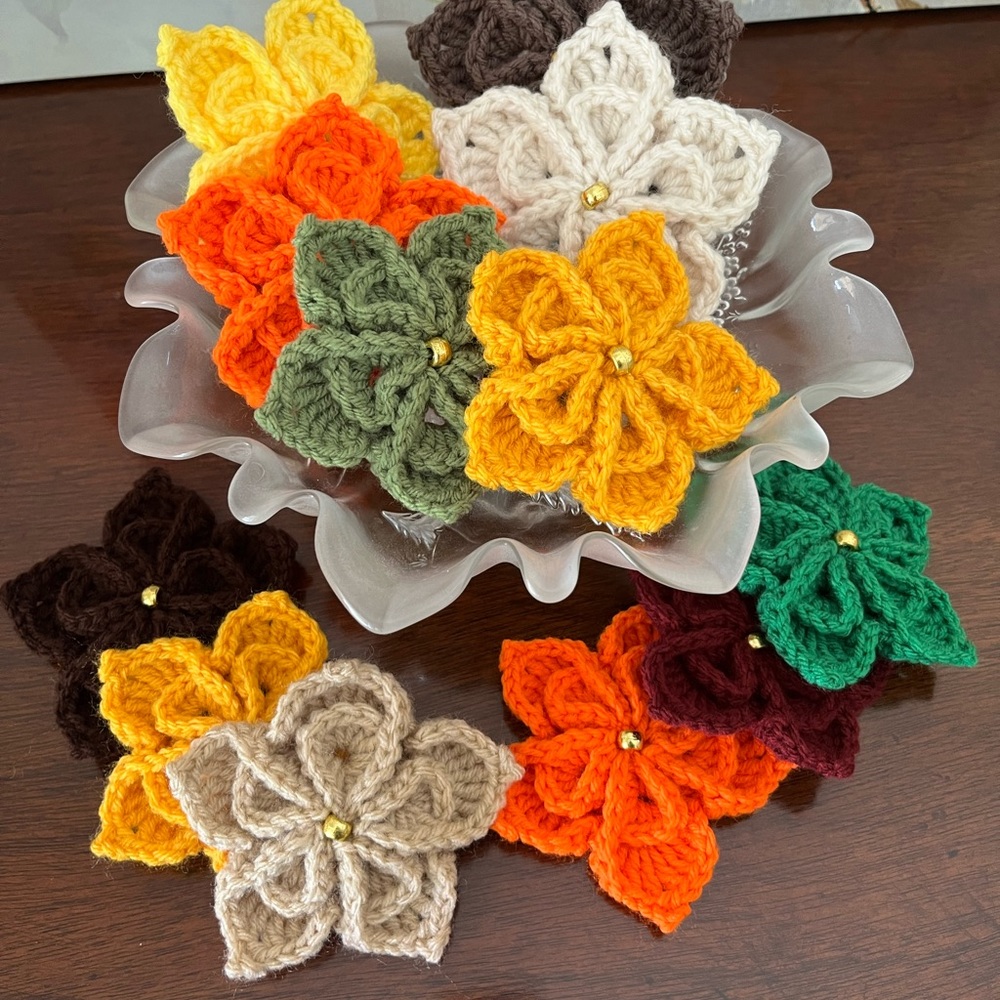 Flowers 🌺 Crochet 12 Flowers